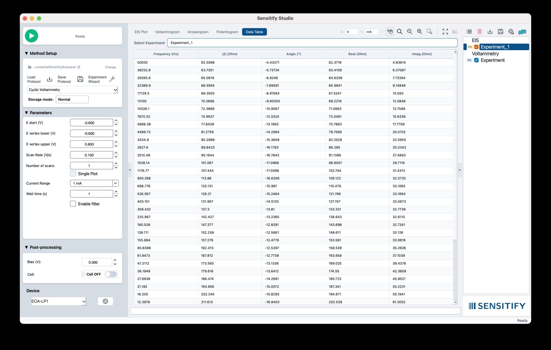 Export in Sensitify Studio